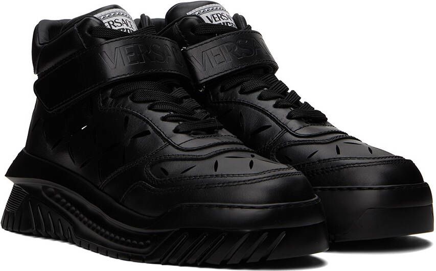 Versace Black Slashed 'Odissea' Sneakers