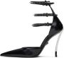 Versace Black Spiked Pin-Point Heels - Thumbnail 3
