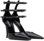 Versace Black Spiked Pin-Point Heels - Thumbnail 4