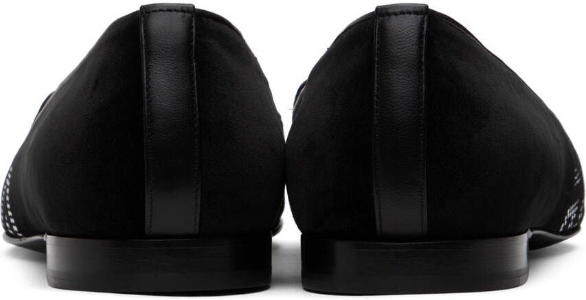 Versace Black Studded Greca Loafers