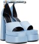 Versace Blue Medusa Aevitas Platform Heeled Sandals - Thumbnail 4