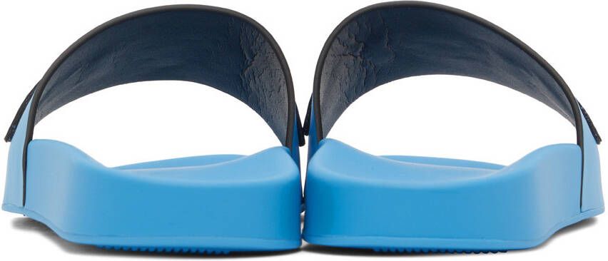 Versace Blue Medusa Biggie Slides