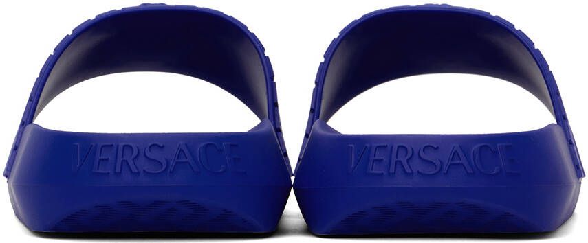 Versace Blue Palazzo Slides