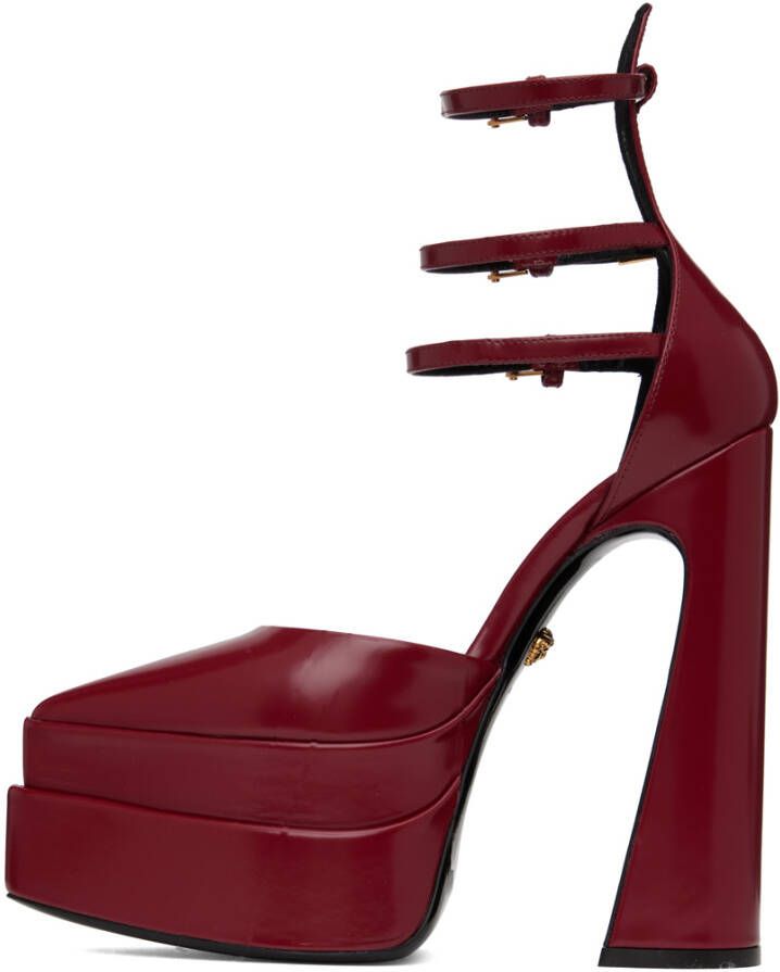 Versace Burgundy Aevitas Heels