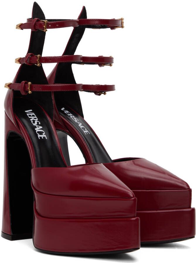 Versace Burgundy Aevitas Heels