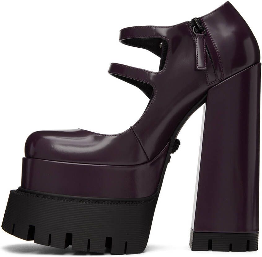 Versace Burgundy Medusa Aevitas Heels