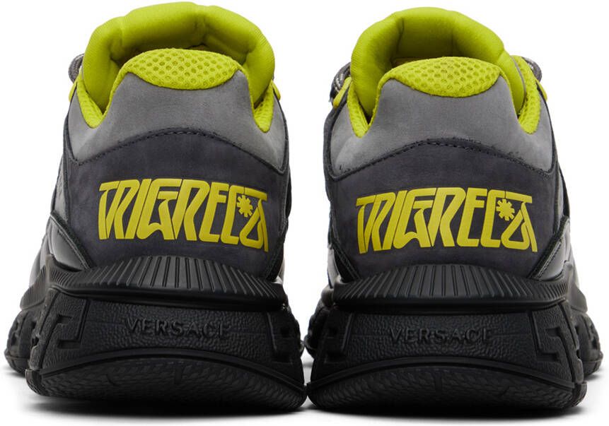 Versace Gray & Green Trigreca Sneakers