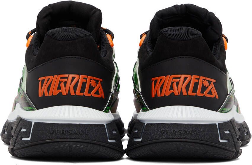 Versace Green & Orange Trigreca Low-Top Sneakers