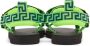 Versace Green 'La Greca' Sandals - Thumbnail 4