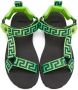Versace Green 'La Greca' Sandals - Thumbnail 5