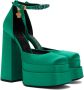 Versace Green Medusa Aevitas Platform Heels - Thumbnail 4