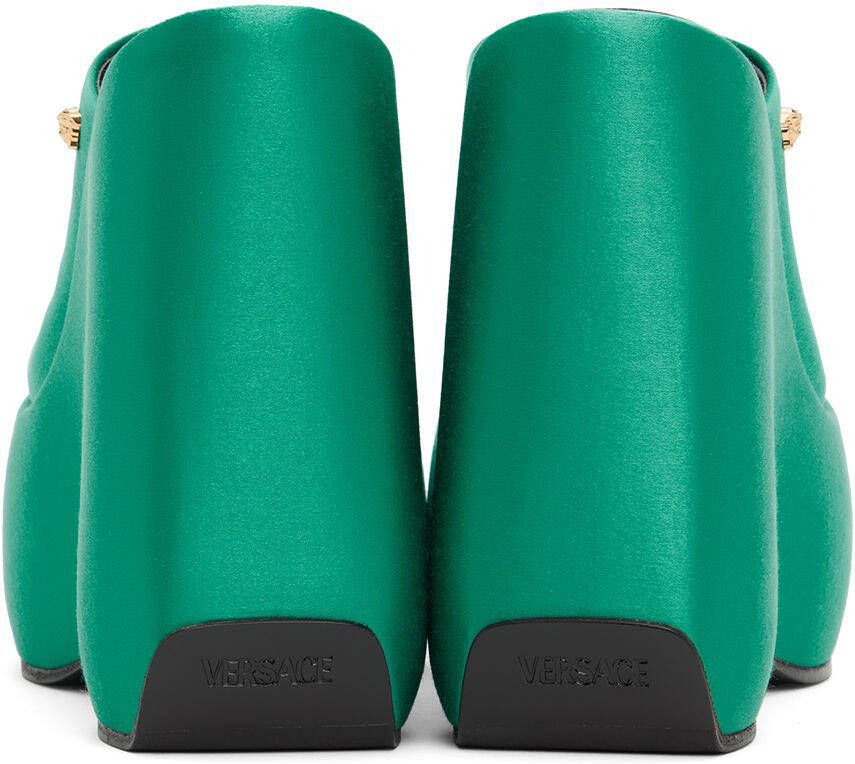 Versace Green Triplatform Mules