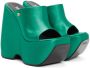 Versace Green Triplatform Mules - Thumbnail 4