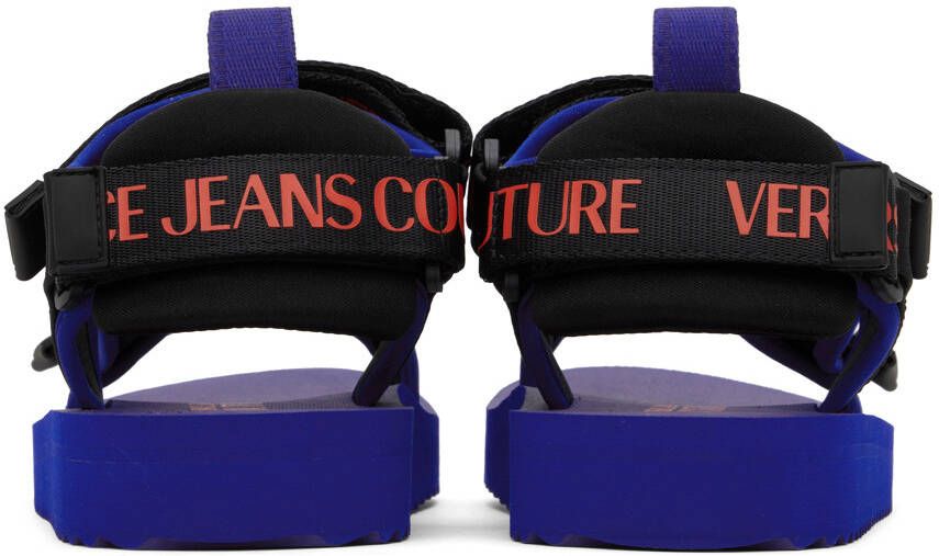 Versace Jeans Couture Black & Blue Ipanema Sandals