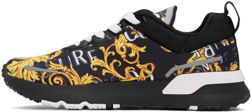 Versace Jeans Couture Black & Gold Dynamic Sneakers