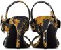 Versace Jeans Couture Black & Gold Emily Baroque Heeled Sandals - Thumbnail 2
