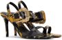 Versace Jeans Couture Black & Gold Emily Baroque Heeled Sandals - Thumbnail 4