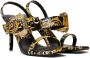 Versace Jeans Couture Black & Gold Emily Heeled Sandals - Thumbnail 4