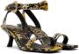 Versace Jeans Couture Black & Gold Fiona Heeled Sandals - Thumbnail 4