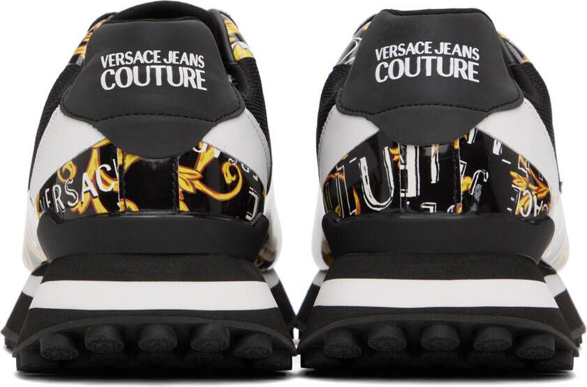 Versace Jeans Couture Black & Gold Fondo Spyke Sneakers