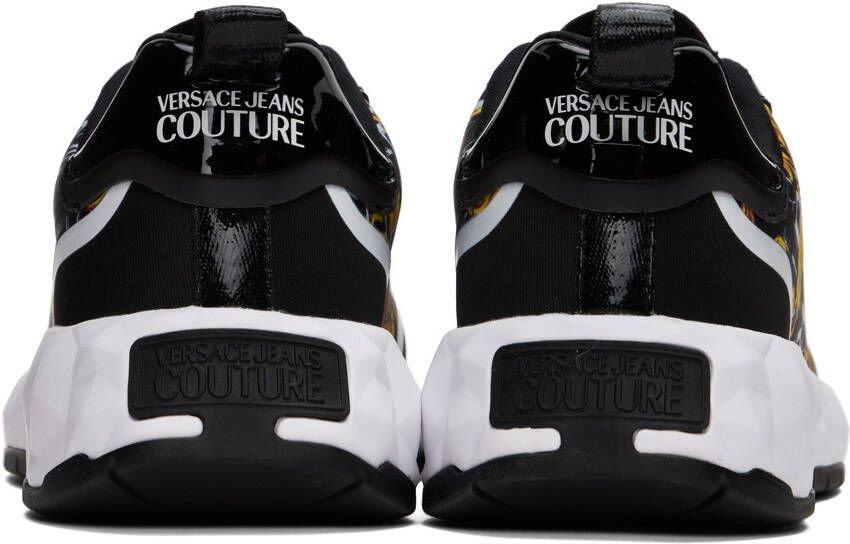 Versace Jeans Couture Black & Gold Graphic Sneakers