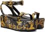 Versace Jeans Couture Black & Gold Mallory Sandals - Thumbnail 4