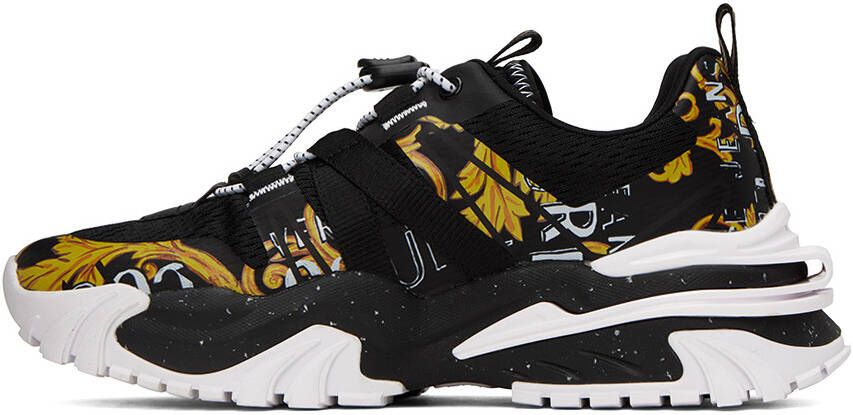Versace Jeans Couture Black & Gold New Trail Trek Sneakers