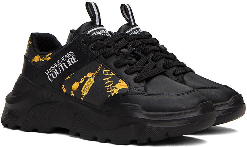 Versace Jeans Couture Black & Gold Speedtrack Sneakers
