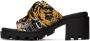 Versace Jeans Couture Black & Gold Winny Heeled Sandals - Thumbnail 3