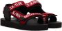 Versace Jeans Couture Black & Red Fondo Strap Sandals - Thumbnail 4