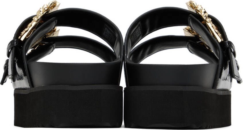 Versace Jeans Couture Black Arizona Flat Sandals