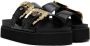 Versace Jeans Couture Black Arizona Flat Sandals - Thumbnail 4