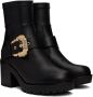 Versace Jeans Couture Black Buckle Ankle Boots - Thumbnail 4