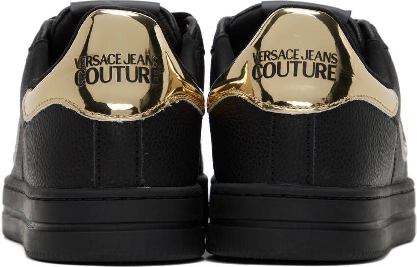 Versace Jeans Couture Black Court 88 V-Emblem Sneakers