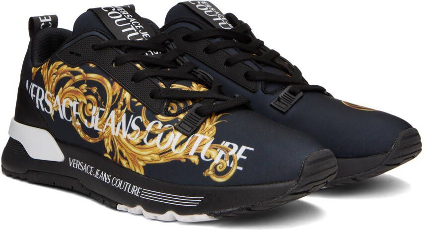 Versace Jeans Couture Black Dynamic Logo Sneakers