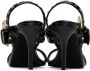 Versace Jeans Couture Black Emily Baroque Heeled Sandals - Thumbnail 2