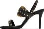 Versace Jeans Couture Black Emily Baroque Heeled Sandals - Thumbnail 3