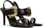 Versace Jeans Couture Black Emily Baroque Heeled Sandals - Thumbnail 4