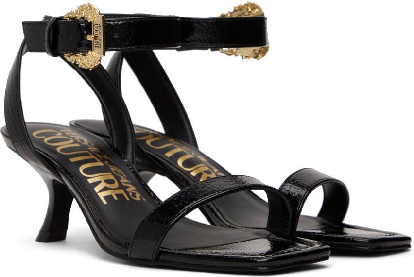 Versace Jeans Couture Black Fiona Heeled Sandals