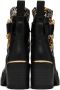 Versace Jeans Couture Black Leather Ankle Boots - Thumbnail 2