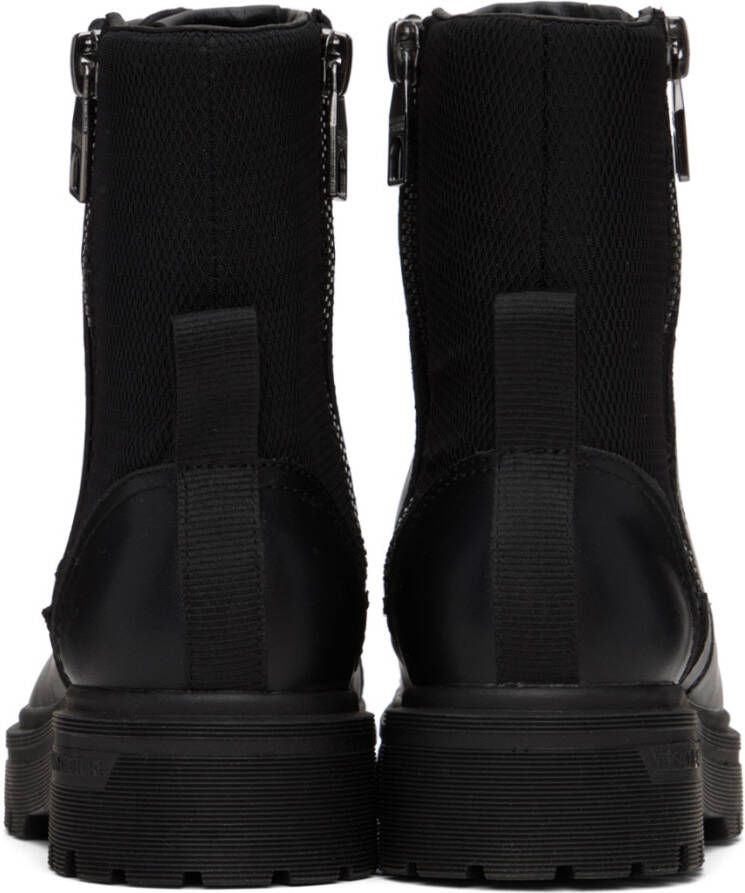 Versace Jeans Couture Black Logo Boots