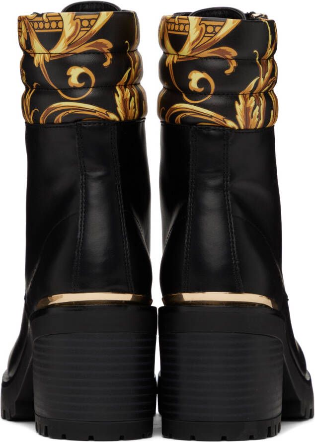 Versace Jeans Couture Black Mia Barocco Ankle Boots