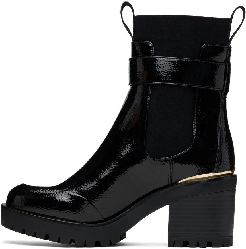 Versace Jeans Couture Black Mia Buckle Ankle Boots