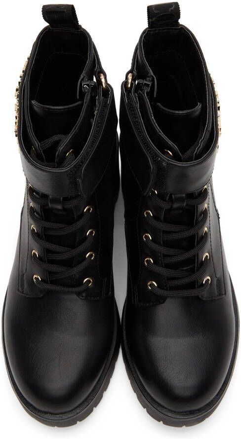 Versace Jeans Couture Black Mia Strap Boots