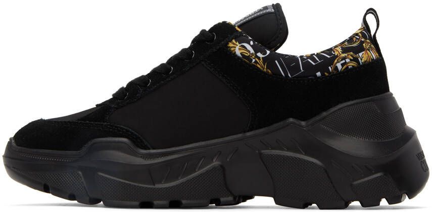 Versace Jeans Couture Black Speedtrack Logo Couture Low-Top Sneakers