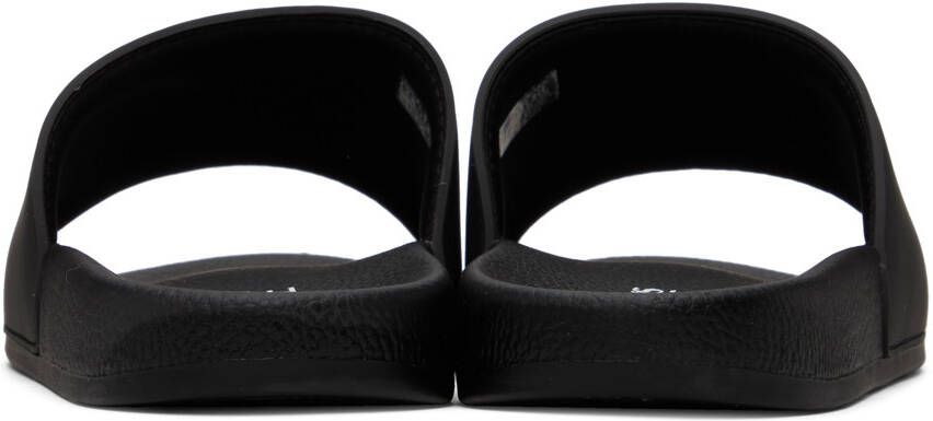 Versace Jeans Couture Black V-Emblem Slides
