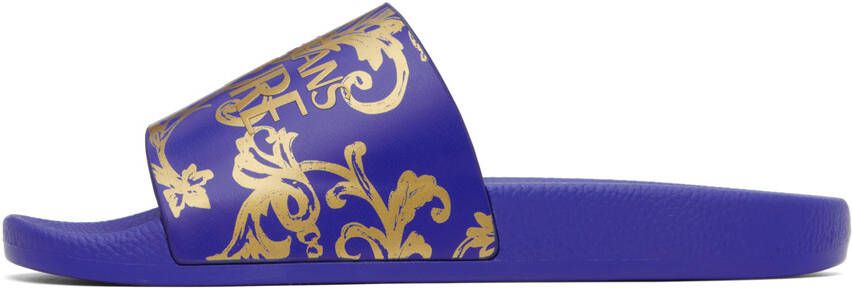 Versace Jeans Couture Blue Garland Slides