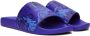 Versace Jeans Couture Blue Logo Couture Slides - Thumbnail 4