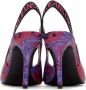 Versace Jeans Couture Pink & Purple Barocco Scarlett Slingback Heels - Thumbnail 2