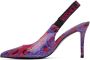 Versace Jeans Couture Pink & Purple Barocco Scarlett Slingback Heels - Thumbnail 3